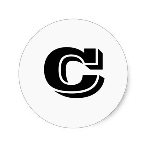 Capital Letter C Small Round Stickers By Janz Lettering Alphabet