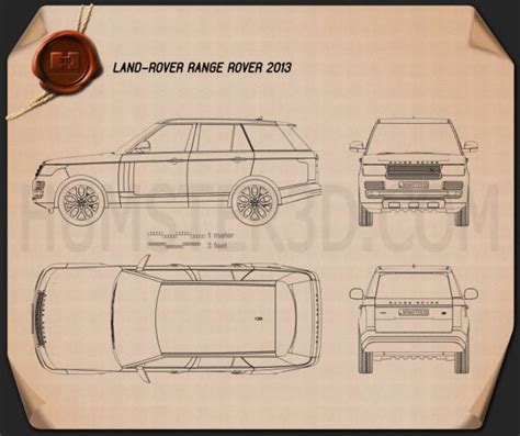 Range Rover Blueprint Download Hum3d
