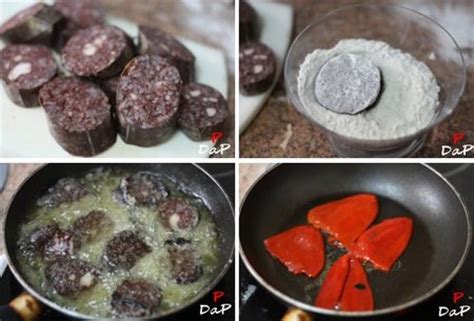 Montadito de morcilla de Burgos. Receta