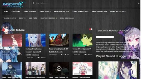 15 Situs Nonton Anime Online Sub Indo Gratis 2021