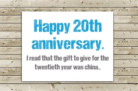 Items Similar To Funny 20th Anniversary Greeting Card Happy 20th
