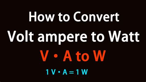 How To Convert Volt Ampere To Watt Youtube