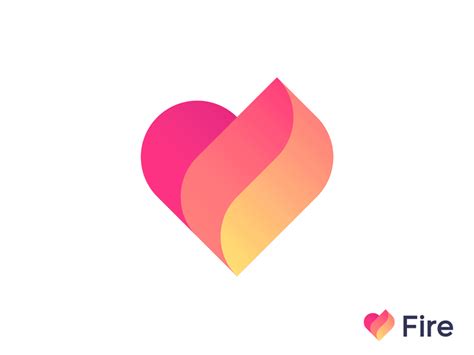 Heart Fire Logo Concept For Dating App By Vadim Carazan Event Branding Logo Branding Youth