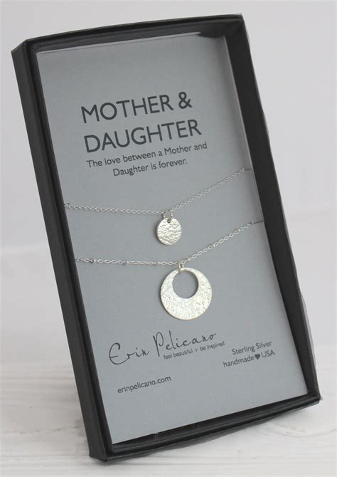Beautifully touching and wonderfully sentimental, mom is bound to have a tear or two when she sees. Mother Daughter Necklace Set Sterling Silver | Erin ...