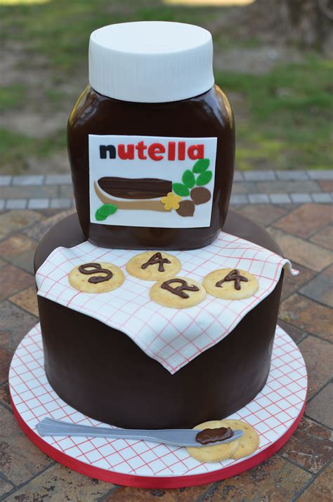 Jar Of Nutella Birthday Cake Nutella Birthday Cake Custom Cakes Jar