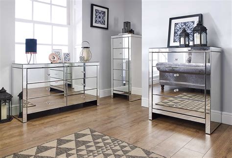 Browse our great prices & discounts on the best mirrored bedroom collections. Birlea Seville Mirrored Bedroom Furniture Range Mock ...