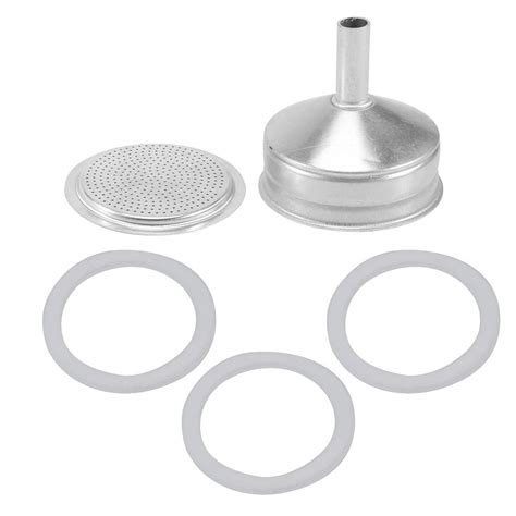Symkmb 3 Cup Moka Coffee Machine Replacement Funnel Kits Compatible For Moka Expresswith