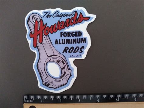 Howards Push Rods Vintage Style Racing Decal Peel And Stick Sticker
