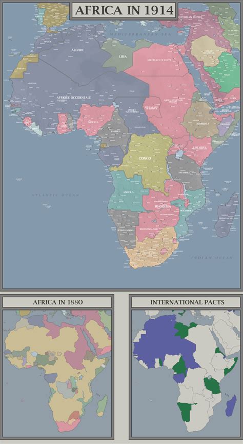 Detailed Map Of Africa On The Even Of Ww1 In 1914 Fantasy Map Map
