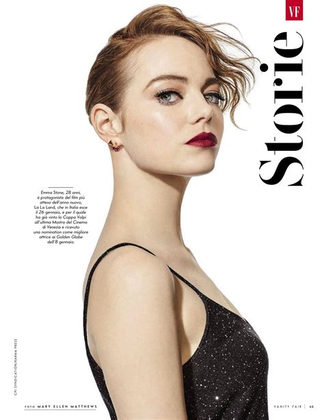 Emma Stone Vanity Fair Magazine Italy January 2017 Issue Celebmafia