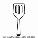 Spatula Ladle Slotted sketch template