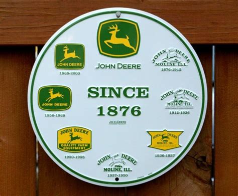 John Deere Since 1876 Enamel Vintage Porcelain Sign 30 Inches Round