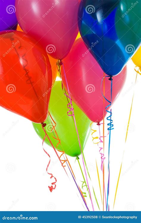 Balloons Crop Of Colorful Balloons Gathered Together Stock Photo