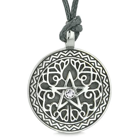 Amulet Pentacle Magic Star Celtic Defense Powers Pentagram White