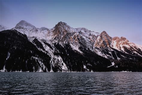 Wallpaper Mountains Peaks Snow River Water Hd Widescreen High