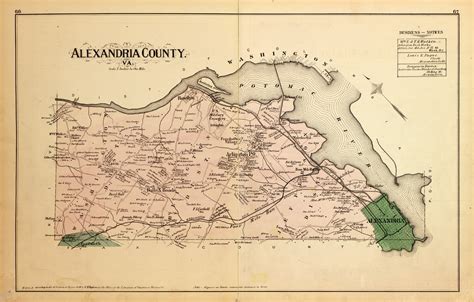 Alexandria County Maryland 1879 Old Map Reprint Alexandria Co