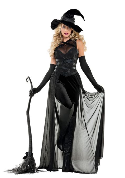 Womens Raven Witch Costume Dress Halloween Costume Costumes For Women Sexy Witch Costume
