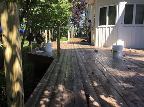 Keep the deck wet as you scrub and rinse it thoroughly with. Morris Plains NJ Deck Refacing - Monk's Home Improvements