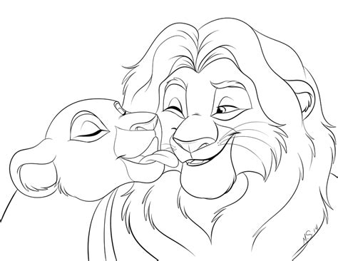 Lion Couple Lineart By Miss Melis On Deviantart