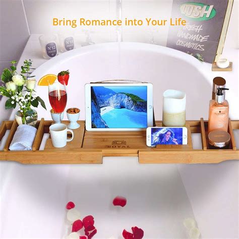 The bathroom is very small and any small enhancements i can make around the room add a lot of usability, even if it's just for something to catch the eye. Other Toys - Bathtub Caddy Bamboo Bath Tub Holder Bathroom ...