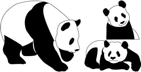 Panda Bear Outline Print Stencils Free Vector Download 5306 Files