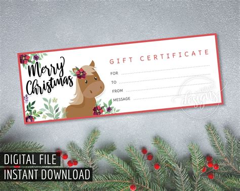 This free gift certificate template uses an abstract background that you can edit in photoshop to your liking. CHRISTMAS GIFT Certificate, Printable Gift Certificate ...