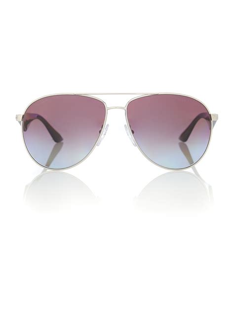 Purple Mirrored Aviator Sunglasses
