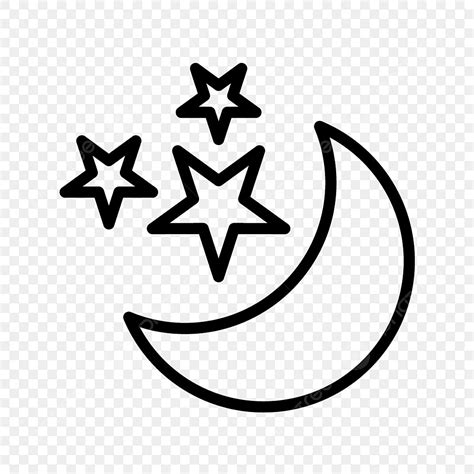 Moon Star Vector Art PNG Vector Moon And Stars Icon Moon Icons Moon Clipart Black And White