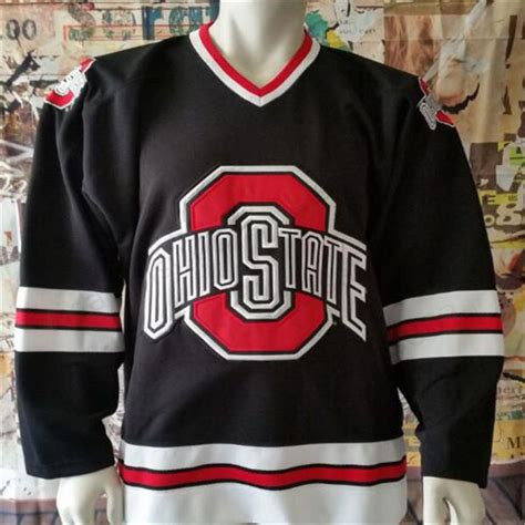 2021 Custom Ohio State Buckeyes Hockey Stitched Jerseys Big Ten Mens