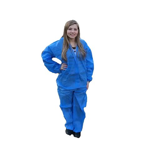 Green Mountain Products Medicalhospital Disposable Coveralls Blue