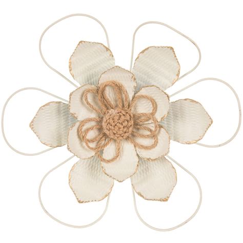 Metal wall décor collection | metal metal wall art ideas. White Textured Flower Metal Wall Decor | Hobby Lobby | 1662436