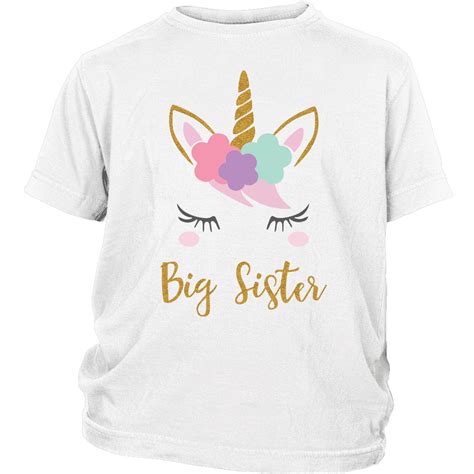Girls Unicorn Big Sister T Shirt Unicorn Baby Shower T Toddler Ki