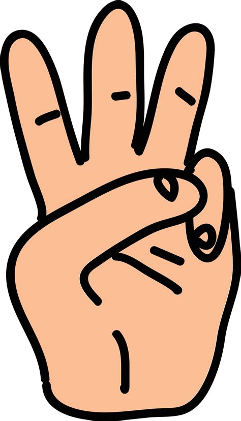 Snap Fingers Clip Art Three Fingers Clip Art Png Download Full