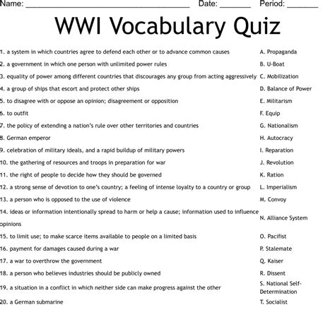 Causes Of Wwi Worksheet Causes Of Wwi 48kb School History