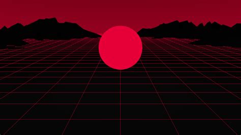Simply a pure red screen that plays for 10 hours. Can we get a desktop wallpaper dump going outrun | Desktop wallpaper black