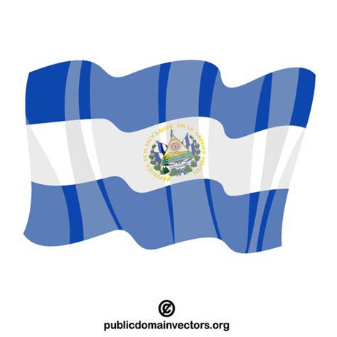 Flag Of El Salvador Vector Clip Art Public Domain Vectors