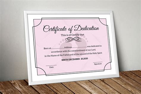Baby Dedication Certificate Template Baby Dedication Certificate