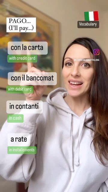 Let’s Learn Italian With Luna On Instagram Metodi Di Pagamento Learnitalian Italianlanguage