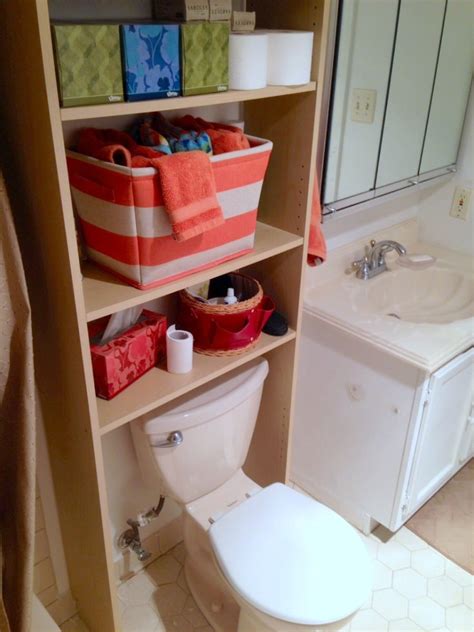 I absolutely love my mainstays bathroom storage over the toilet space saver, in white. Squeeze in more storage over the toilet with this hack ...