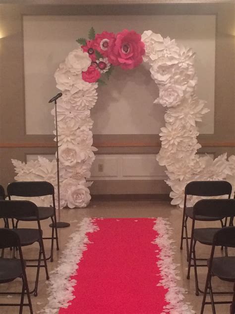 Paper Flower Backdrop Arch 8ft Arch Accent Colors To Match