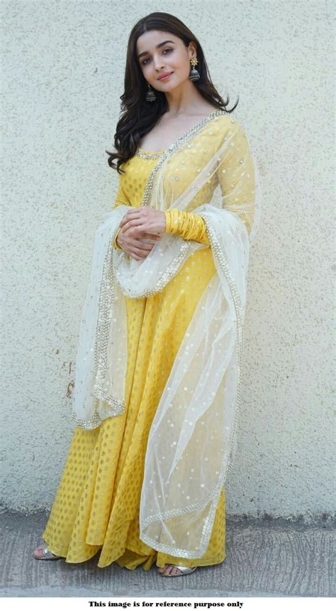 Buy Bollywood Alia Bhatt Yellow Nylone Gown In Uk Usa And Canada