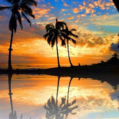 Sunset In Hawaii Sunset Celestial Outdoor