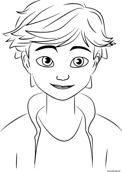 Define the shape of adrien's face like so, then draw in the ear and inner ear detailing. Coloriage miraculous adrien agreste à imprimer | Ladybug ...