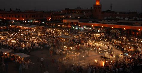 In The Night Marrakech City Nightlife Around The World Beauty