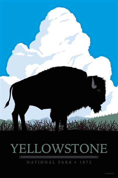 yellowstone national park 1872 vintage style travel poster etsy uk national parks