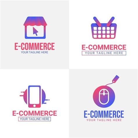 Free Vector Gradient E Commerce Logos Pack E Commerce Logo Online