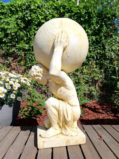 Phenomenal Big Statue Of Atlas Garden Sculpture Etsy