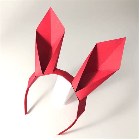Rabbit Ears Headband Diy Papercraft Download Pdf Digital Etsy