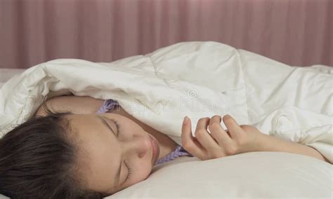 Beautiful Teen Girl Sleeping Sweetly In Bed Stock Photo Image Of