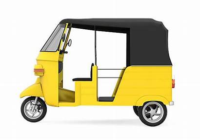Rickshaw Yellow 3d Background Isolated Render Clipart